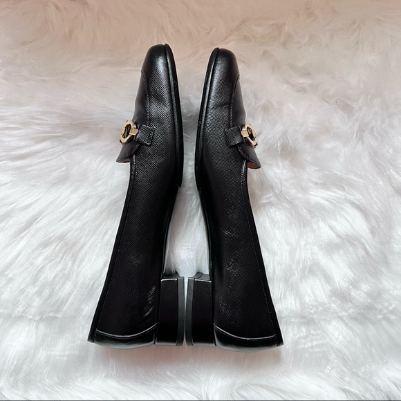 SALVATORE FERRAGAMO Gancini Logo Pebbled Leather Loafers - Picture 9 of 13